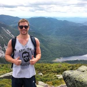 Checkout that sweat-stain. 