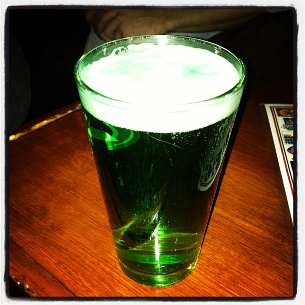 My first green beer.  It tasted like Coors Light. 