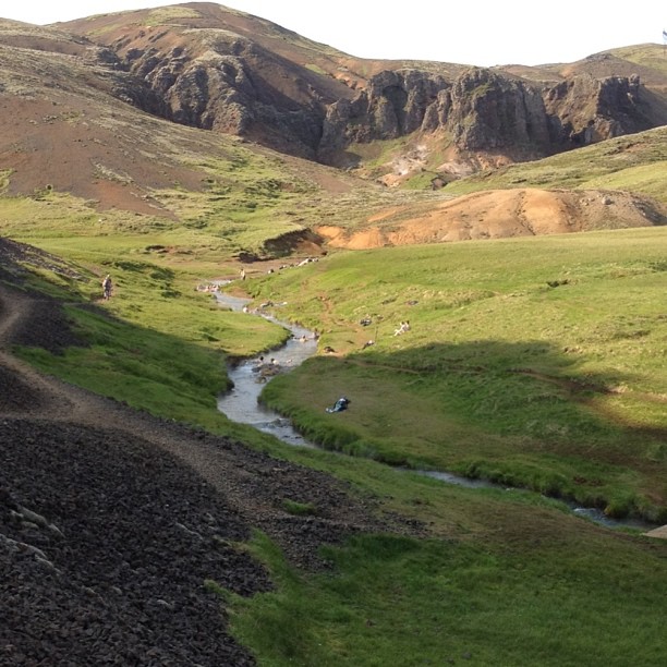 Hot spring river Iceland