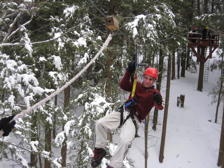 Ziplining at Hunter Mountain back in the day (3 years ago).