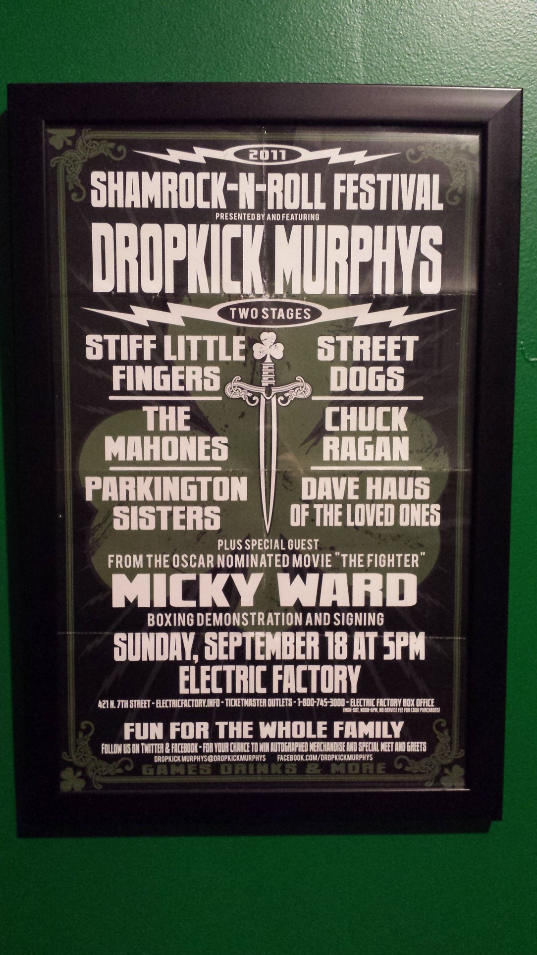 This is the sort of art that adorns my bedroom walls. A bartender at The Bards in Philly was kind enough to give this to me before a Dropkick show a couple of years ago.