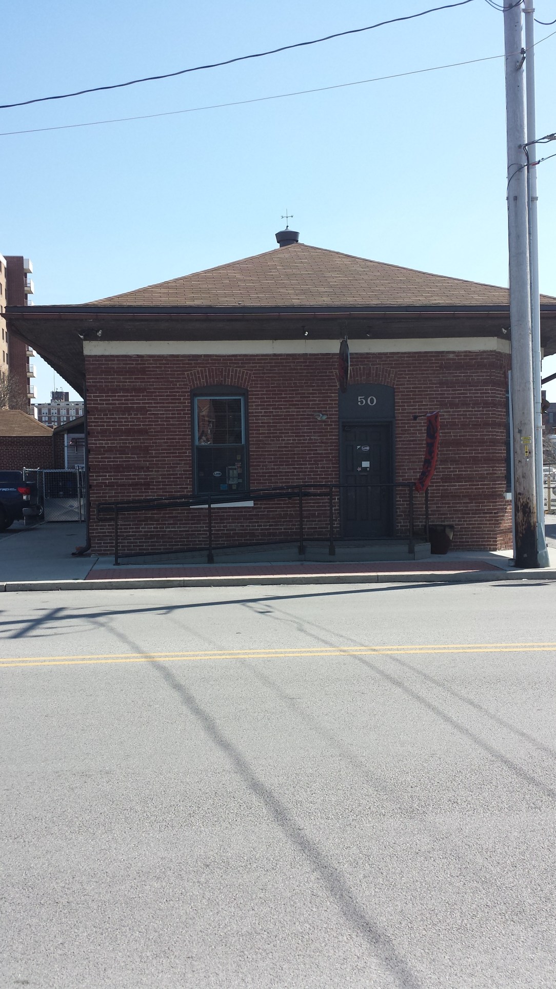 Liquid Hero's old railway warehouse home. 