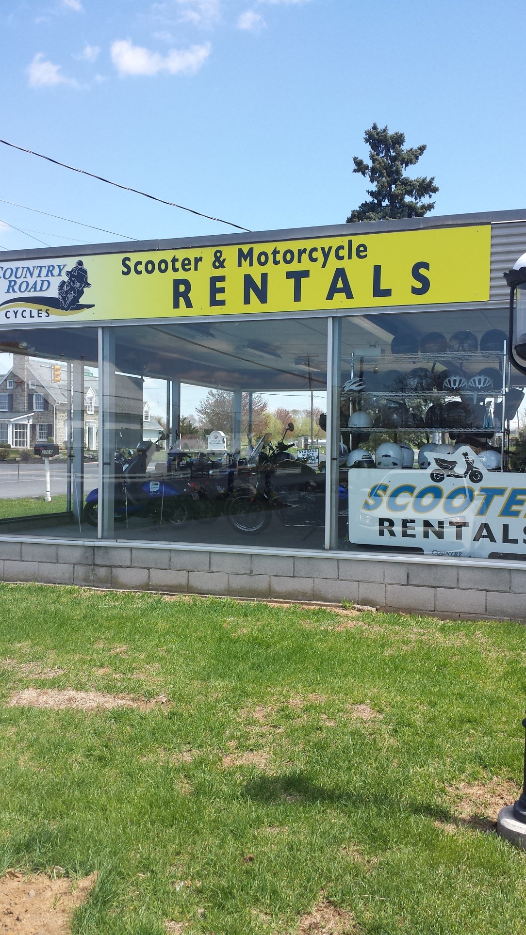 I like that it looks like a moped showroom. 