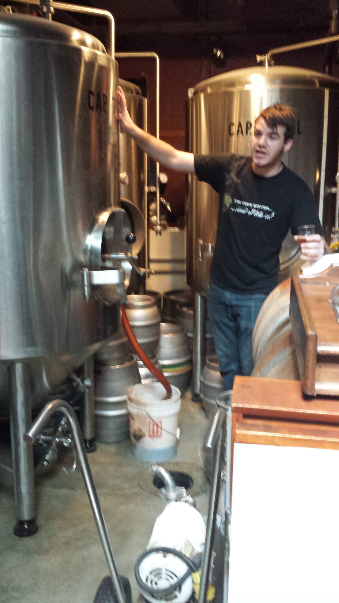 Matt explaining the brewing process to us. 