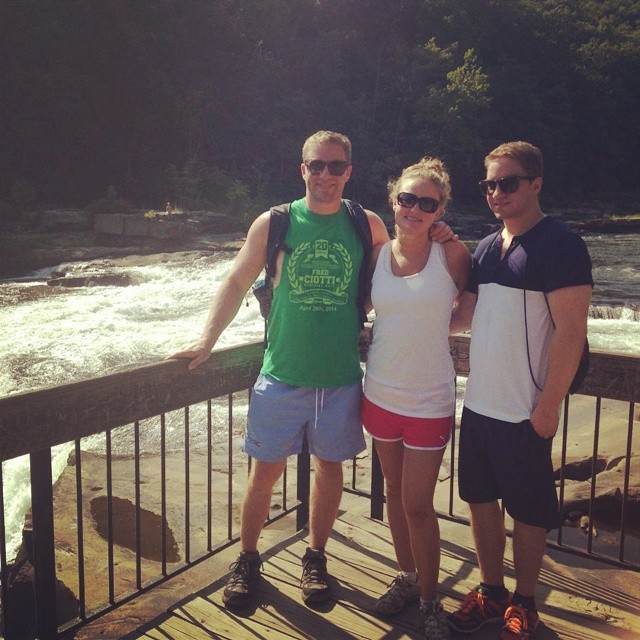 Hanging with my brother and sister, overlooking Ohiopyle Falls. 