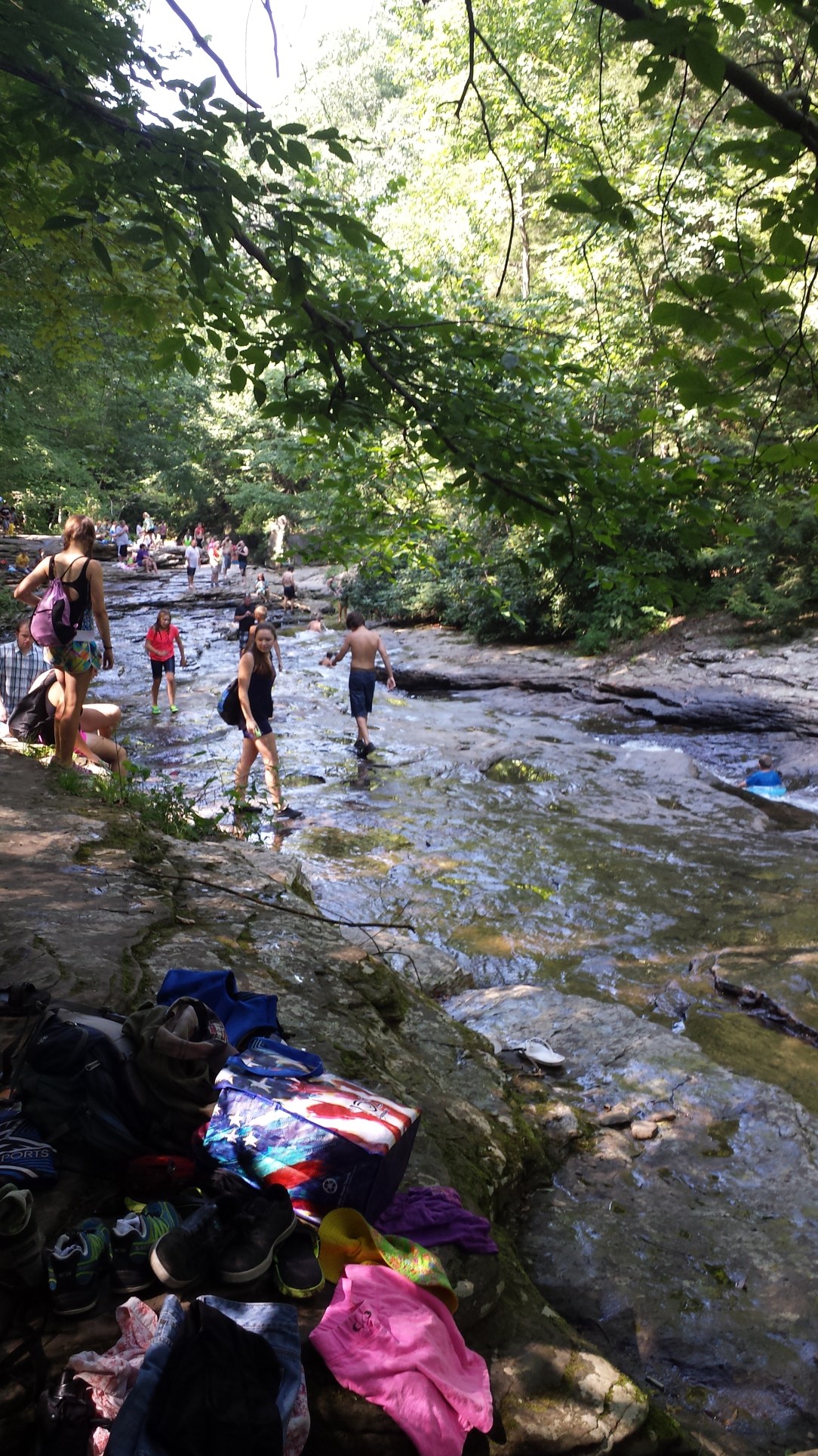 The waterslides. I try not to be too profane on here, but there's only one word that could properly sum up the situation here (fun fact; this is also my favorite word in the English language): a cluster****. 
