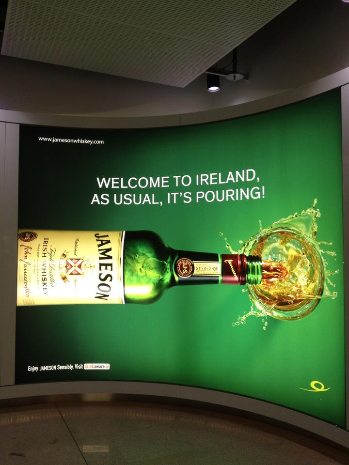This is how you're welcomed to Ireland. 