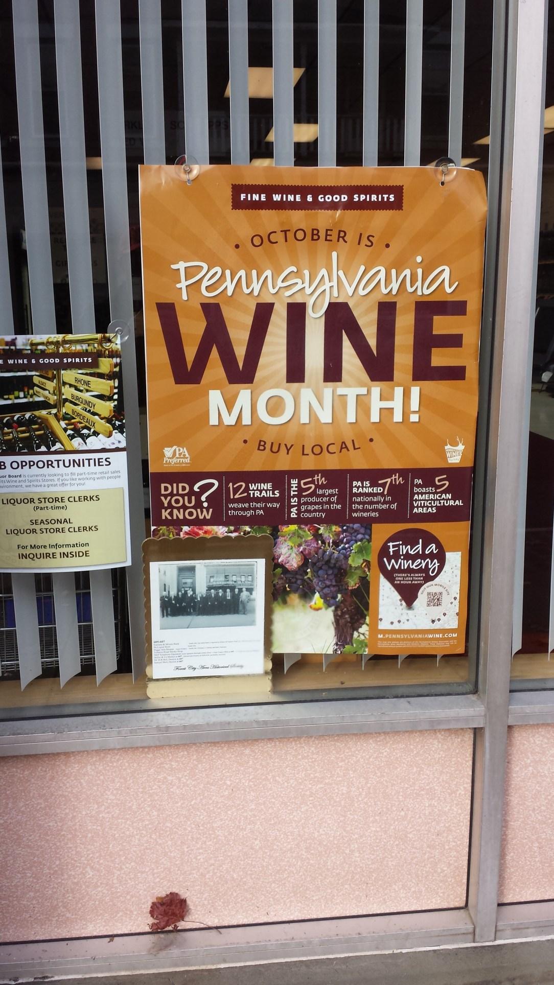 The poster that inspired this post. Thank you PA liquor store!