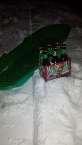 Sledding and drinking some Mad Elf over Thanksgiving-the exercise was obviously walking back up the hill. 