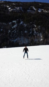 This cheesy jumping pic is becoming a Lake Placid tradition.