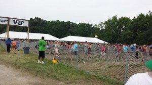 Herding people through queues.