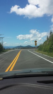 Driving up to Whiteface's summit.