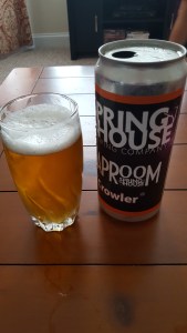 Spring House now sells these giant cans to take out, if you don't feel like getting an entire growler filled. 